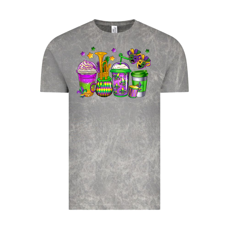 Mardi Gras Coffee Cups Vintage Tee by Jasminsmagicworld | Teevron