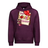 Mauve Wine one loved teacher Urban Hoodie - BarkalooDesign