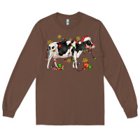 Chestnut christmas holstein cow Long Sleeve Tee - CowGirlArtShop