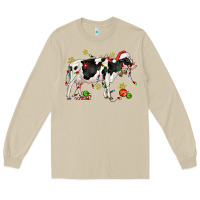 Mushroom christmas holstein cow Long Sleeve Tee - CowGirlArtShop
