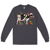 Smoke christmas holstein cow Long Sleeve Tee - CowGirlArtShop