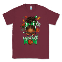 Basketball Mom Afro Messy Bun Classic Tee | Teevron