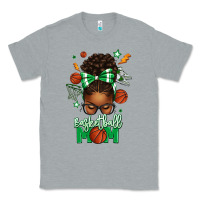 Heather Grey Basketball Mom Afro Messy Bun Classic Tee - texasbilliewilder