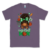 Lavender Basketball Mom Afro Messy Bun Classic Tee - texasbilliewilder