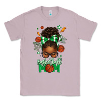 Lilac Basketball Mom Afro Messy Bun Classic Tee - texasbilliewilder