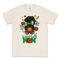 Natural Basketball Mom Afro Messy Bun Classic Tee - texasbilliewilder