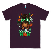 Plum Basketball Mom Afro Messy Bun Classic Tee - texasbilliewilder