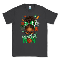 Smoke Basketball Mom Afro Messy Bun Classic Tee - texasbilliewilder