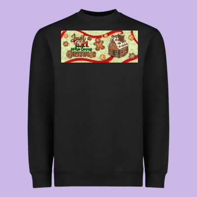 Just A Girl Who Loves Christmas Heavyweight Sweatshirt Designed By Bundleandbundleshop