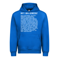 Cobalt Why I am a Democrat cool political outfit for democrats Long Sleeve Urban Hoodie - lanVoArt