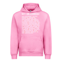 Fuchsia Pink Why I am a Democrat cool political outfit for democrats Long Sleeve Urban Hoodie - lanVoArt