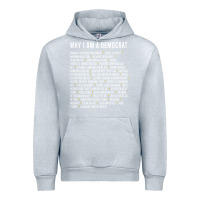 Heather Grey Why I am a Democrat cool political outfit for democrats Long Sleeve Urban Hoodie - lanVoArt