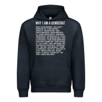 Navy Why I am a Democrat cool political outfit for democrats Long Sleeve Urban Hoodie - lanVoArt