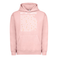 Pigment Salmon Why I am a Democrat cool political outfit for democrats Long Sleeve Urban Hoodie - lanVoArt