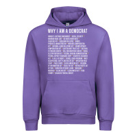 Tulip Why I am a Democrat cool political outfit for democrats Long Sleeve Urban Hoodie - lanVoArt