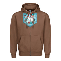 Chestnut Christmas Pocket Zipper Hoodie - CowhideDigitalArt