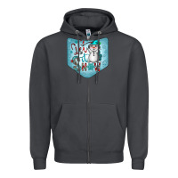 Smoke Christmas Pocket Zipper Hoodie - CowhideDigitalArt