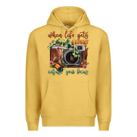 Antique Gold When Life Gets Blurry Adjust Your Focus Vintage Camera Premium Hoodie - FaDigitalArtStudio
