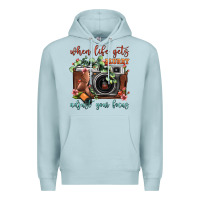 Blue Mist When Life Gets Blurry Adjust Your Focus Vintage Camera Premium Hoodie - FaDigitalArtStudio
