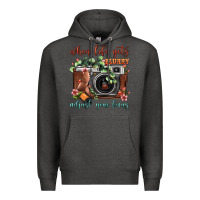 Charcoal Heather When Life Gets Blurry Adjust Your Focus Vintage Camera Premium Hoodie - FaDigitalArtStudio
