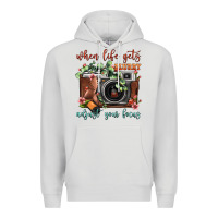 Dove Grey When Life Gets Blurry Adjust Your Focus Vintage Camera Premium Hoodie - FaDigitalArtStudio