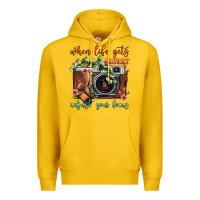 Lemon When Life Gets Blurry Adjust Your Focus Vintage Camera Premium Hoodie - FaDigitalArtStudio