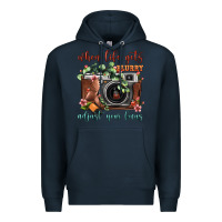 Navy When Life Gets Blurry Adjust Your Focus Vintage Camera Premium Hoodie - FaDigitalArtStudio