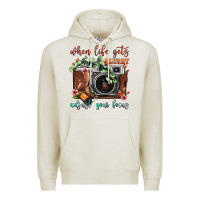 Oatmeal Heather When Life Gets Blurry Adjust Your Focus Vintage Camera Premium Hoodie - FaDigitalArtStudio