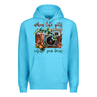 Ocean Blue When Life Gets Blurry Adjust Your Focus Vintage Camera Premium Hoodie - FaDigitalArtStudio