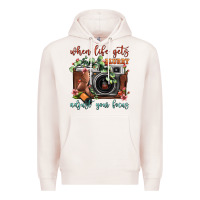 Pale Pink When Life Gets Blurry Adjust Your Focus Vintage Camera Premium Hoodie - FaDigitalArtStudio