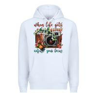 White When Life Gets Blurry Adjust Your Focus Vintage Camera Premium Hoodie - FaDigitalArtStudio
