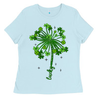 Baby Blue lucky st patrick s day Ladies Tee - Artiststas