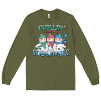 Army Green chillin with my snowmies Long Sleeve Tee - CowGirlArtShop