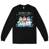 Black chillin with my snowmies Long Sleeve Tee - CowGirlArtShop