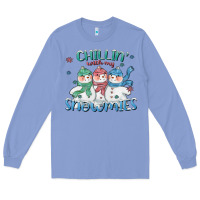 Colony Blue chillin with my snowmies Long Sleeve Tee - CowGirlArtShop