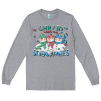 Heather Grey chillin with my snowmies Long Sleeve Tee - CowGirlArtShop