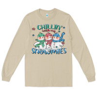 Mushroom chillin with my snowmies Long Sleeve Tee - CowGirlArtShop