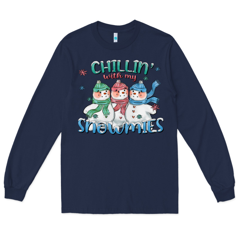 Chillin With My Snowmies Long Sleeve Tee by CowGirlArtShop | Teevron