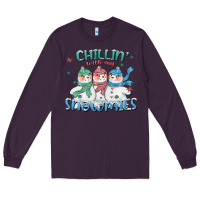 Plum chillin with my snowmies Long Sleeve Tee - CowGirlArtShop