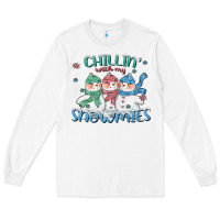 White chillin with my snowmies Long Sleeve Tee - CowGirlArtShop