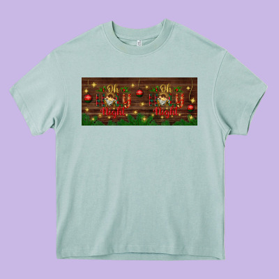 Oh Holy Night Heavy Core Tee Designed By Bundleandbundleshop