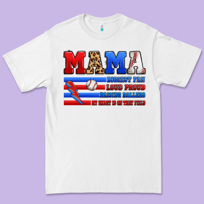 Baseball Mama Premium Tee Designed By Artiststas