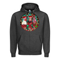 Charcoal Heather Chickens Zipper Hoodie - CowhideDigitalArt