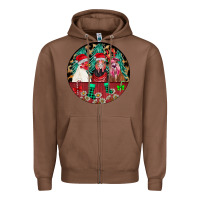 Chestnut Chickens Zipper Hoodie - CowhideDigitalArt