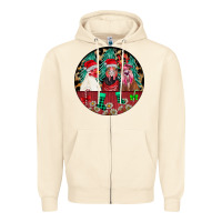Sandshell Chickens Zipper Hoodie - CowhideDigitalArt