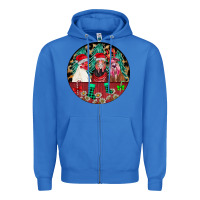 True Royal Chickens Zipper Hoodie - CowhideDigitalArt