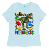 Baby Blue embrace differences Ladies Tee - Artiststas