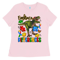 Bubblegum Pink embrace differences Ladies Tee - Artiststas