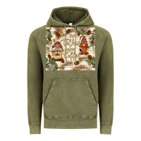Vintage Olive no talkie before coffee with gnomies Vintage Hoodie - TumblerDesignByShophia