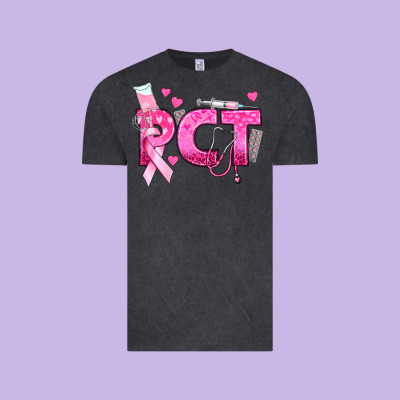 Breast Cancer Pct Patient Care Technician Vintage Tee Designed By Texasbilliewilder